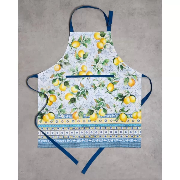 Maison d Hermine 100 Cotton Kitchen Apron with an Adjustable Neck with Long Ties for Women Men Chef47  Citrus