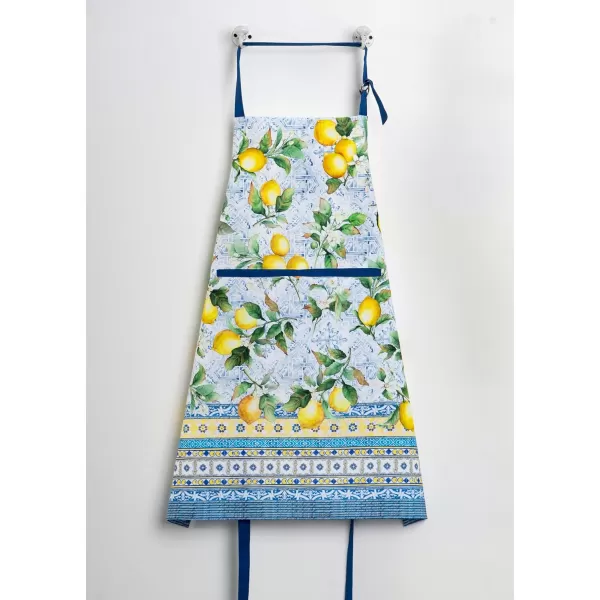 Maison d Hermine 100 Cotton Kitchen Apron with an Adjustable Neck with Long Ties for Women Men Chef47  Citrus