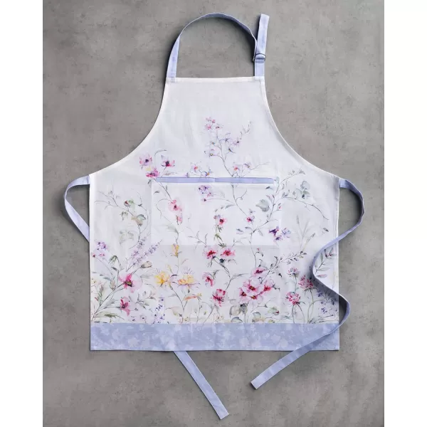 Maison d Hermine 100 Cotton Kitchen Apron with an Adjustable Neck with Long Ties for Women Men Chef48  Summer Floral