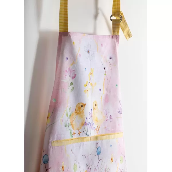 Maison d Hermine 100 Cotton Kitchen Apron with an Adjustable Neck with Long Ties for Women Men Chef49  Easter Zest