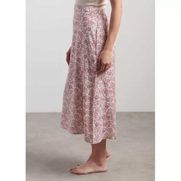 Maison d Hermine 100 Viscose Skirt Loungewear Midi High Waisted for WomenPorcelaine