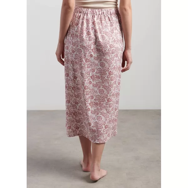 Maison d Hermine 100 Viscose Skirt Loungewear Midi High Waisted for WomenPorcelaine