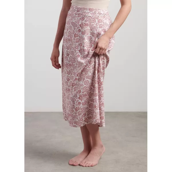 Maison d Hermine 100 Viscose Skirt Loungewear Midi High Waisted for WomenPorcelaine