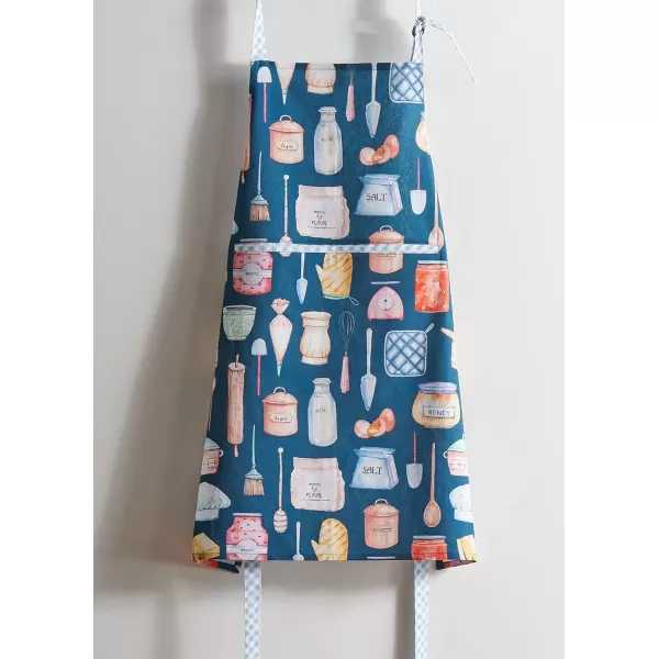 Maison d Hermine Apron 100 Cotton 1 Piece Adjustable Neck Strap Apron with Center Pocket for Home Kitchen  SpringSummer01  Lets Bake