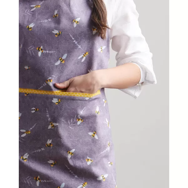 Maison d Hermine Apron 100 Cotton 1 Piece Adjustable Neck Strap Apron with Center Pocket for Home Kitchen  SpringSummer02  Bees Are Buzzing