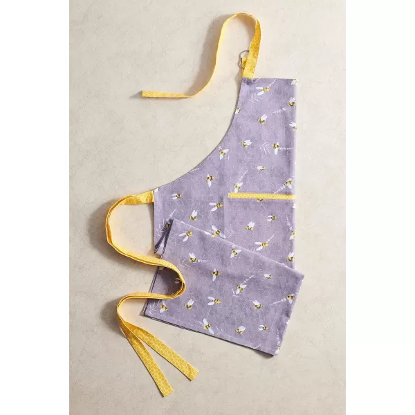 Maison d Hermine Apron 100 Cotton 1 Piece Adjustable Neck Strap Apron with Center Pocket for Home Kitchen  SpringSummer02  Bees Are Buzzing