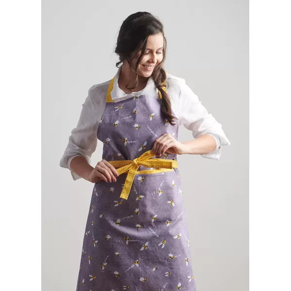 Maison d Hermine Apron 100 Cotton 1 Piece Adjustable Neck Strap Apron with Center Pocket for Home Kitchen  SpringSummer02  Bees Are Buzzing