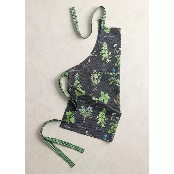 Maison d Hermine Apron 100 Cotton 1 Piece Adjustable Neck Strap Apron with Center Pocket for Home Kitchen  SpringSummer03  Fresh Herbs