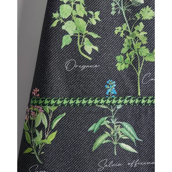 Maison d Hermine Apron 100 Cotton 1 Piece Adjustable Neck Strap Apron with Center Pocket for Home Kitchen  SpringSummer03  Fresh Herbs