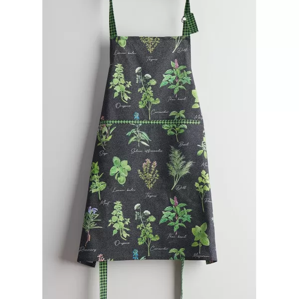 Maison d Hermine Apron 100 Cotton 1 Piece Adjustable Neck Strap Apron with Center Pocket for Home Kitchen  SpringSummer03  Fresh Herbs