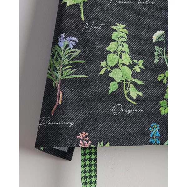 Maison d Hermine Apron 100 Cotton 1 Piece Adjustable Neck Strap Apron with Center Pocket for Home Kitchen  SpringSummer03  Fresh Herbs
