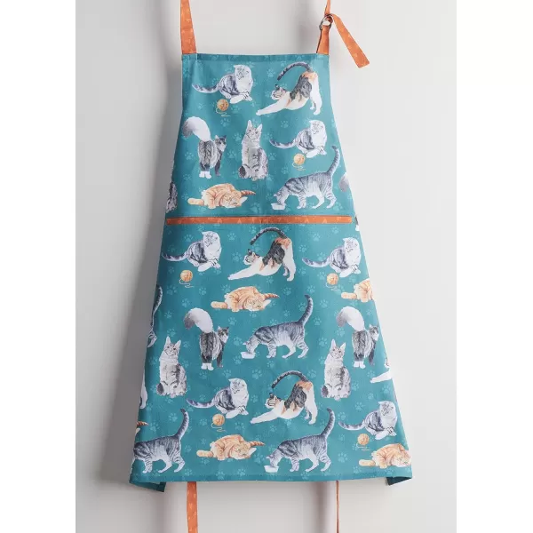 Maison d Hermine Apron 100 Cotton 1 Piece Adjustable Neck Strap Apron with Center Pocket for Home Kitchen  SpringSummer07  Cats Will Be Cats