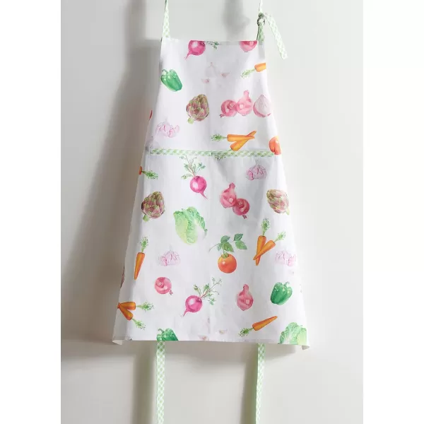 Maison d Hermine Apron 100 Cotton 1 Piece Adjustable Neck Strap Apron with Center Pocket for Home Kitchen  SpringSummer10  Farmers Garden