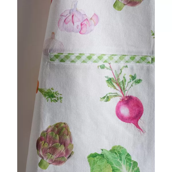 Maison d Hermine Apron 100 Cotton 1 Piece Adjustable Neck Strap Apron with Center Pocket for Home Kitchen  SpringSummer10  Farmers Garden