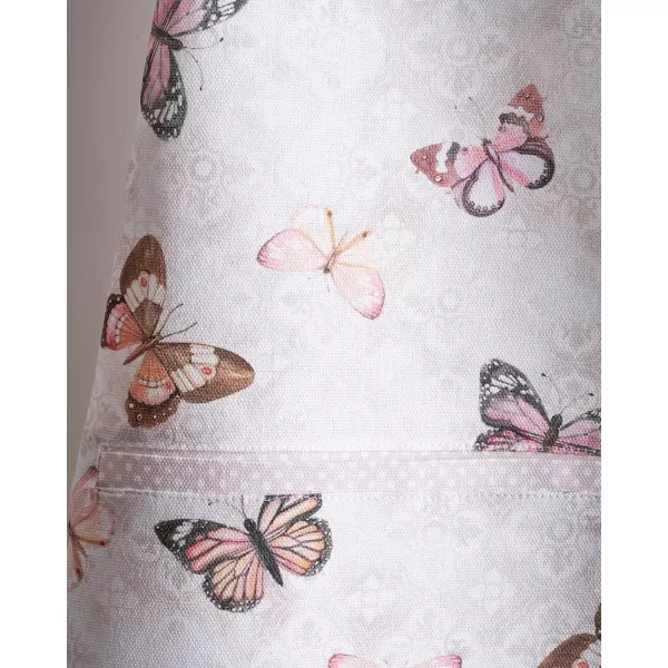 Maison d Hermine Apron 100 Cotton 1 Piece Adjustable Neck Strap Apron with Center Pocket for Home Kitchen  SpringSummer12  Butterflies