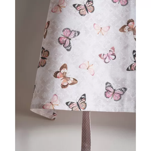 Maison d Hermine Apron 100 Cotton 1 Piece Adjustable Neck Strap Apron with Center Pocket for Home Kitchen  SpringSummer12  Butterflies