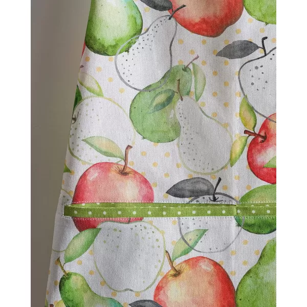 Maison d Hermine Apron 100 Cotton 1 Piece Adjustable Neck Strap Apron with Center Pocket for Home Kitchen  SpringSummer13  Apples amp Pears