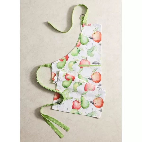 Maison d Hermine Apron 100 Cotton 1 Piece Adjustable Neck Strap Apron with Center Pocket for Home Kitchen  SpringSummer13  Apples amp Pears