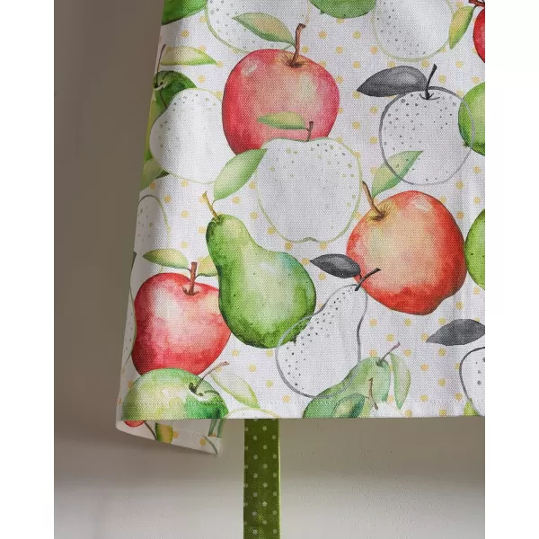 Maison d Hermine Apron 100 Cotton 1 Piece Adjustable Neck Strap Apron with Center Pocket for Home Kitchen  SpringSummer13  Apples amp Pears