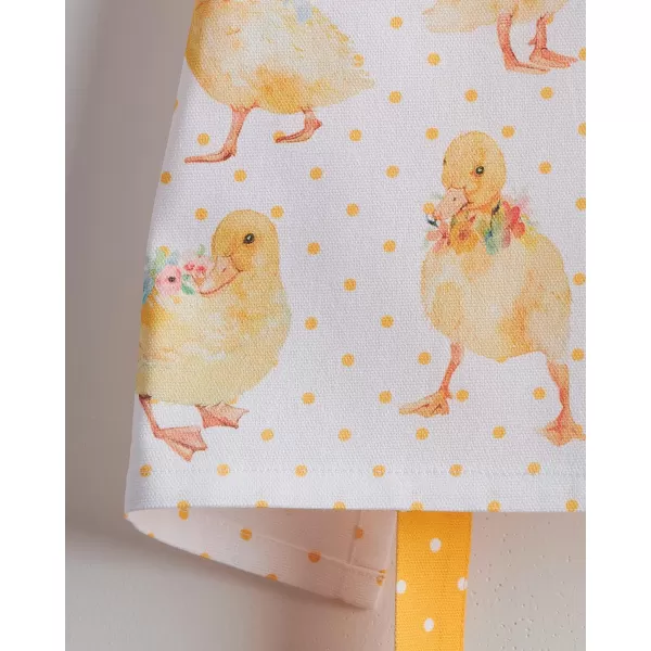 Maison d Hermine Apron 100 Cotton 1 Piece Adjustable Neck Strap Apron with Center Pocket for Home Kitchen  SpringSummer18  Ducklings in Spring