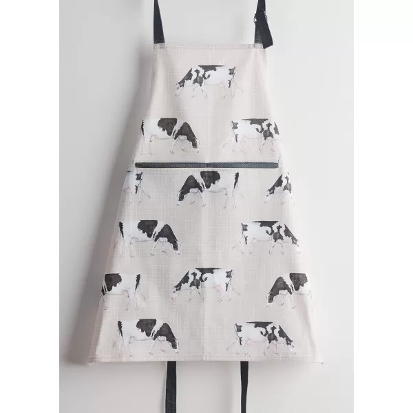 Maison d Hermine Apron 100 Cotton 1 Piece Adjustable Neck Strap Apron with Center Pocket for Home Kitchen  SpringSummer19  We Love Cows