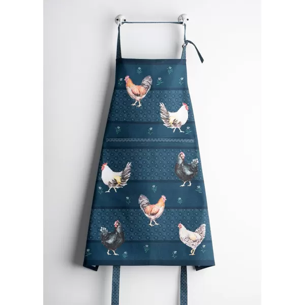 Maison d Hermine Apron 100 Cotton 1 Piece Adjustable Neck Strap Apron with Center Pocket for Home Kitchen  SpringSummer21  Meadow Rooster