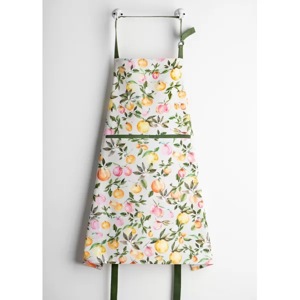 Maison d Hermine Apron 100 Cotton 1 Piece Adjustable Neck Strap Apron with Center Pocket for Home Kitchen  SpringSummer22  Soleil Fruite