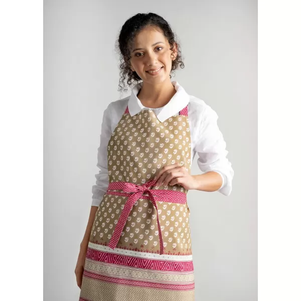 Maison d Hermine Apron 100 Cotton 1 Piece Adjustable Neck Strap Apron with Center Pocket for Home Kitchen  SpringSummer28  Manosque