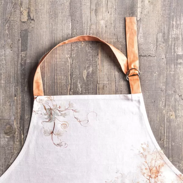 Maison d Hermine Apron 100 Cotton 2750 Inch x 3150 Inch 1 Piece Adjustable Neck Strap Cloth Apron with Center Pocket amp Long Ties for Gifts Chef Women amp Men Damask  ThanksgivingChristmas29  Giving Thanks