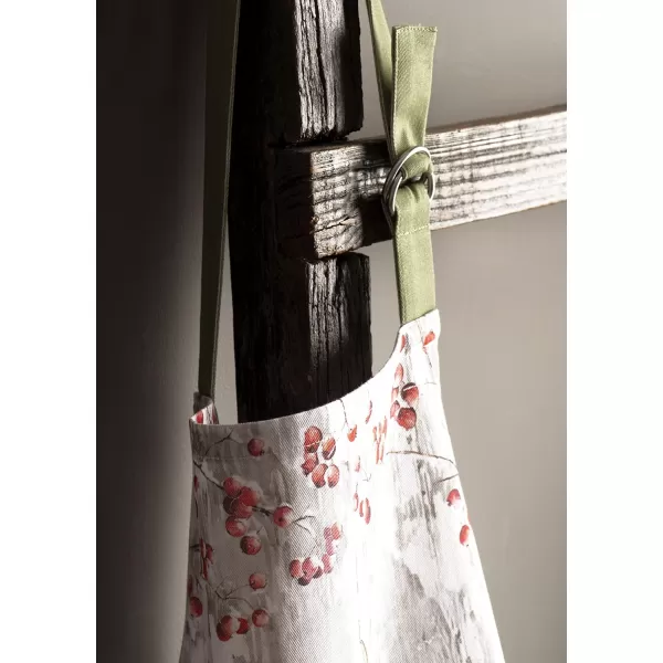 Maison d Hermine Apron 100 Cotton 2750 Inch x 3150 Inch 1 Piece Adjustable Neck Strap Cloth Apron with Center Pocket amp Long Ties for Gifts Chef Women amp Men Damask  ThanksgivingChristmas26  Mountain Life