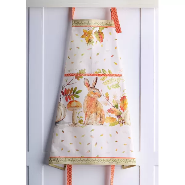 Maison d Hermine Apron 100 Cotton 2750 Inch x 3150 Inch 1 Piece Adjustable Neck Strap Cloth Apron with Center Pocket amp Long Ties for Gifts Chef Women amp Men Damask  ThanksgivingChristmas44  Pumpkin Passion