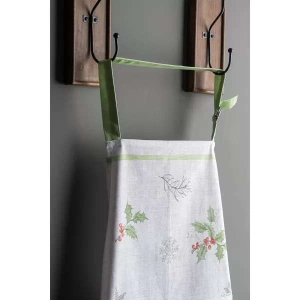 Maison d Hermine Apron 100 Cotton 2750 Inch x 3150 Inch 1 Piece Adjustable Neck Strap Cloth Apron with Center Pocket amp Long Ties for Gifts Chef Women amp Men Damask  ThanksgivingChristmas20  Christmas Dew