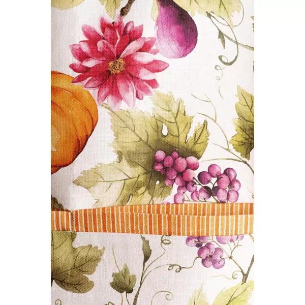 Maison d Hermine Apron 100 Cotton 2750 Inch x 3150 Inch 1 Piece Adjustable Neck Strap Cloth Apron with Center Pocket amp Long Ties for Gifts Chef Women amp Men Damask  ThanksgivingChristmas19  Pumpkin Garden  Cloudy Cream