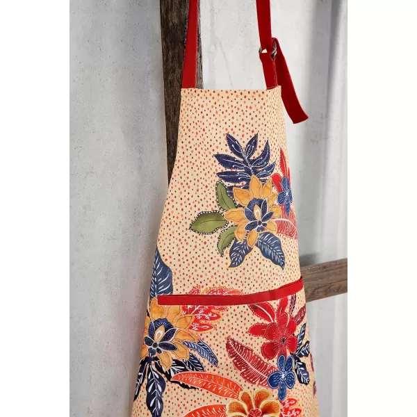 Maison d Hermine Apron 100 Cotton 2750 Inch x 3150 Inch 1 Piece Adjustable Neck Strap Cloth Apron with Center Pocket amp Long Ties for Gifts Chef Women amp Men Damask  ThanksgivingChristmas43  Kalahari