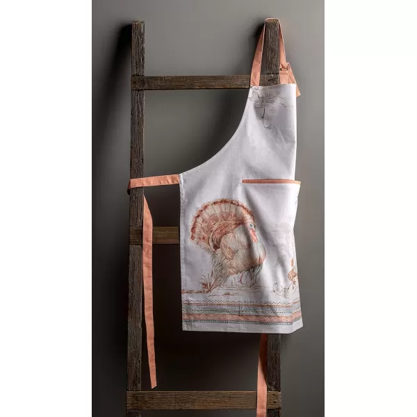 Maison d Hermine Apron 100 Cotton 2750 Inch x 3150 Inch 1 Piece Adjustable Neck Strap Cloth Apron with Center Pocket amp Long Ties for Gifts Chef Women amp Men Damask  ThanksgivingChristmas29  Giving Thanks