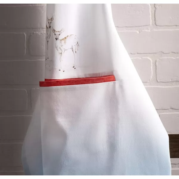 Maison d Hermine Apron 100 Cotton 2750 Inch x 3150 Inch 1 Piece Adjustable Neck Strap Cloth Apron with Center Pocket amp Long Ties for Gifts Chef Women amp Men Damask  ThanksgivingChristmas34  Fairytale Forest