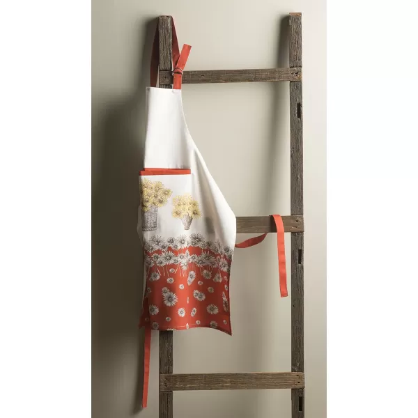 Maison d Hermine Apron 100 Cotton 2750 Inch x 3150 Inch 1 Piece Adjustable Neck Strap Cloth Apron with Center Pocket amp Long Ties for Gifts Chef Women amp Men Damask  ThanksgivingChristmas17  Bagatelle
