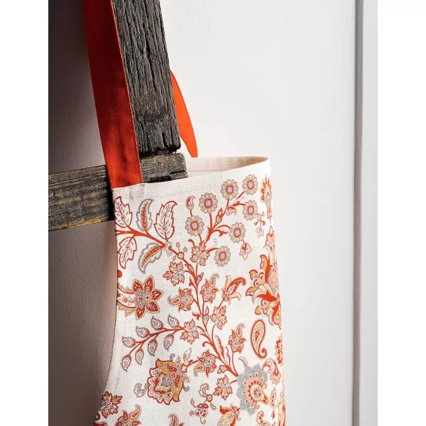 Maison d Hermine Apron 100 Cotton 2750 Inch x 3150 Inch 1 Piece Adjustable Neck Strap Cloth Apron with Center Pocket amp Long Ties for Gifts Chef Women amp Men Damask  ThanksgivingChristmas18  Cachemire