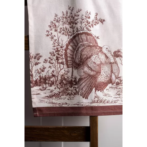 Maison d Hermine Apron 100 Cotton 2750 Inch x 3150 Inch 1 Piece Adjustable Neck Strap Cloth Apron with Center Pocket amp Long Ties for Gifts Chef Women amp Men Damask  ThanksgivingChristmas35  Holy Jouy  Brown