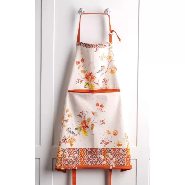 Maison d Hermine Apron 100 Cotton 2750 Inch x 3150 Inch 1 Piece Adjustable Neck Strap Cloth Apron with Center Pocket amp Long Ties for Gifts Chef Women amp Men Damask  ThanksgivingChristmas24  Kelim  Prairie