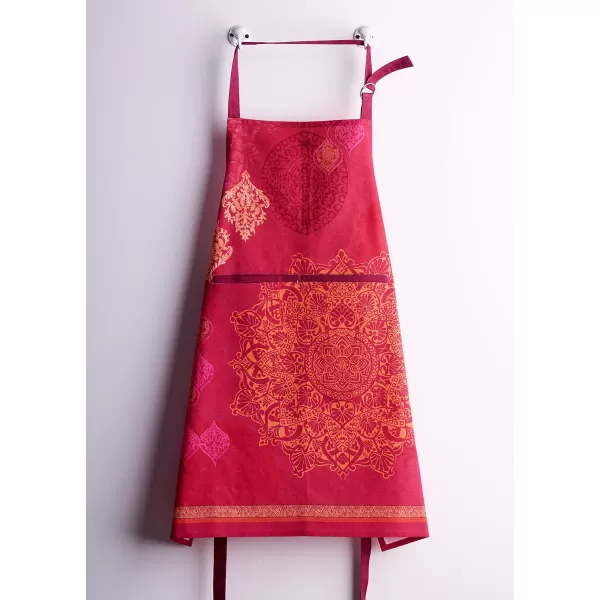 Maison d Hermine Apron 100 Cotton 2750 Inch x 3150 Inch 1 Piece Adjustable Neck Strap Cloth Apron with Center Pocket amp Long Ties for Gifts Chef Women amp Men Damask  ThanksgivingChristmas40  Versailles