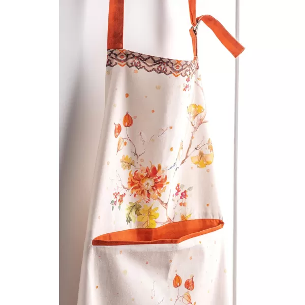 Maison d Hermine Apron 100 Cotton 2750 Inch x 3150 Inch 1 Piece Adjustable Neck Strap Cloth Apron with Center Pocket amp Long Ties for Gifts Chef Women amp Men Damask  ThanksgivingChristmas24  Kelim  Prairie