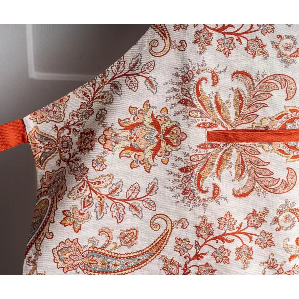 Maison d Hermine Apron 100 Cotton 2750 Inch x 3150 Inch 1 Piece Adjustable Neck Strap Cloth Apron with Center Pocket amp Long Ties for Gifts Chef Women amp Men Damask  ThanksgivingChristmas18  Cachemire