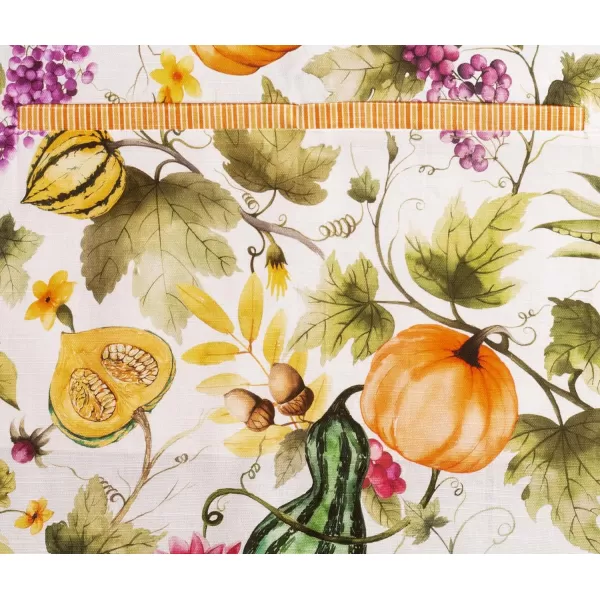 Maison d Hermine Apron 100 Cotton 2750 Inch x 3150 Inch 1 Piece Adjustable Neck Strap Cloth Apron with Center Pocket amp Long Ties for Gifts Chef Women amp Men Damask  ThanksgivingChristmas19  Pumpkin Garden  Cloudy Cream
