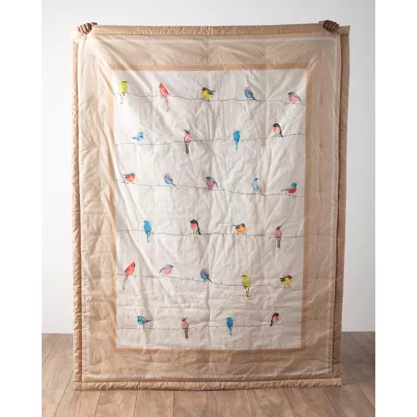 Maison d Hermine Birdies On Wire Cotton Throw Blanket Bohemian Bedding Lightweight and Breathable for Couch Sofa Bed Travel 60x8050x60 11  Birdies on Wire