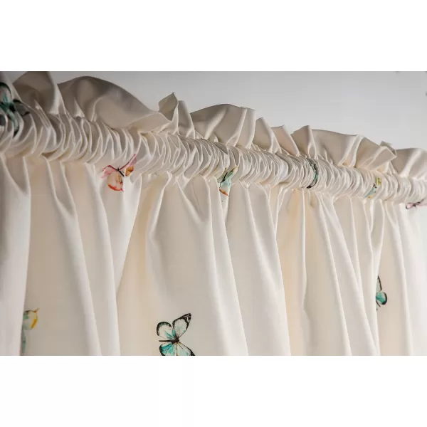 Maison d Hermine Canton 100 Cotton Set of 3 Kitchen Window Curtain for Cafe Kitchen Bedroom Home 2 Tiers 28x36 and 1 Valance 56x1802  Botanical Fresh