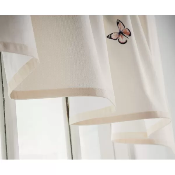 Maison d Hermine Canton 100 Cotton Set of 3 Kitchen Window Curtain for Cafe Kitchen Bedroom Home 2 Tiers 28x36 and 1 Valance 56x1802  Botanical Fresh