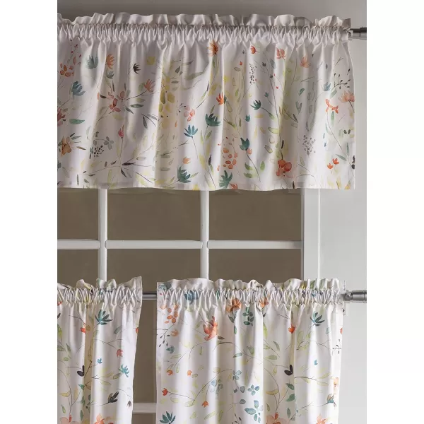 Maison d Hermine Canton 100 Cotton Set of 3 Kitchen Window Curtain for Cafe Kitchen Bedroom Home 2 Tiers 28x36 and 1 Valance 56x1803  Colmar