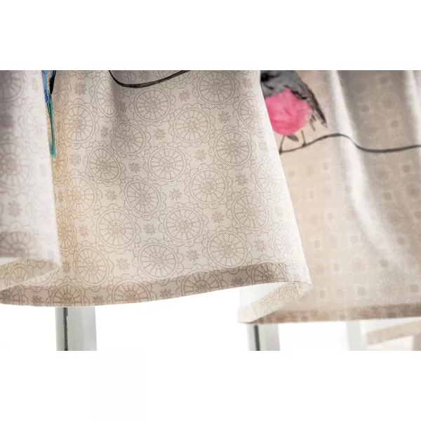 Maison d Hermine Canton 100 Cotton Set of 3 Kitchen Window Curtain for Cafe Kitchen Bedroom Home 2 Tiers 28x36 and 1 Valance 56x1804  Birdies on Wire