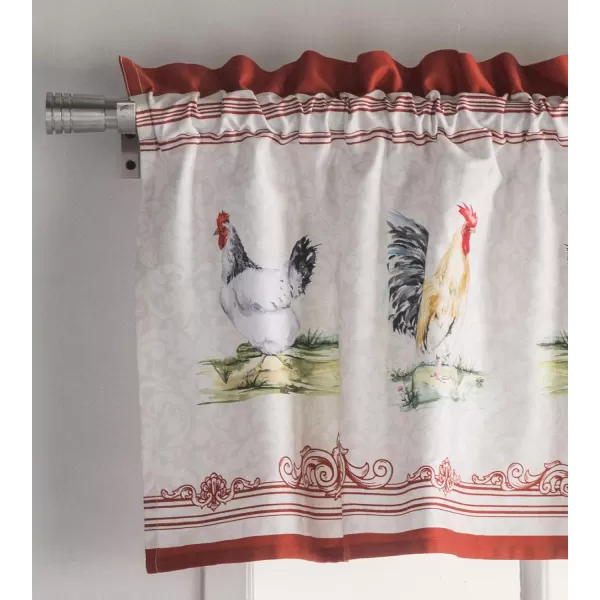 Maison d Hermine Canton 100 Cotton Set of 3 Kitchen Window Curtain for Cafe Kitchen Bedroom Home 2 Tiers 28x36 and 1 Valance 56x1806  Campagne